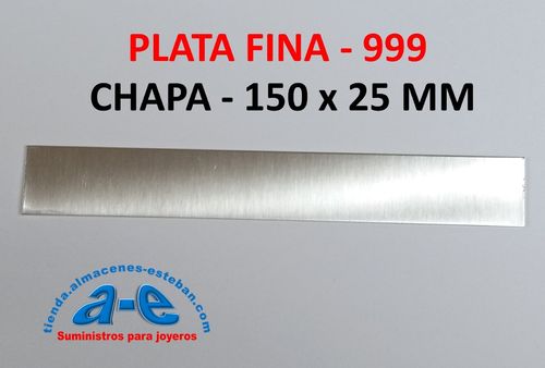 CHAPA PLATA FINA 2,06MM (150X25MM)