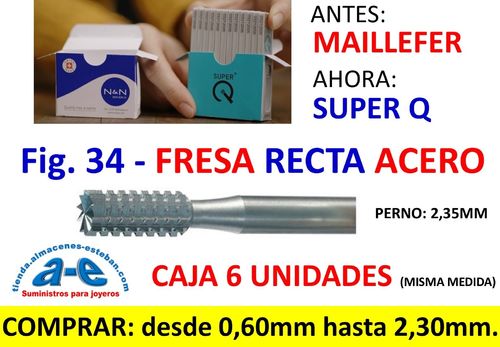 FRESA RECTA FIG. 34 (6 UN.) MAILLEFER