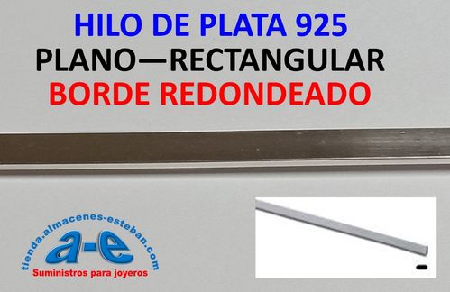HILO PLATA 925 PLANO RECTANG. 2,67X1,14MM-S SUAVE (30CM)