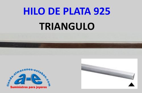 HILO PLATA TRIANGULO 5,46x2,46mm (30cm)