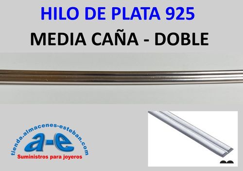 HILO PLATA MEDIA CAÑA DOBLE 3,20x0,99MM (30cm)
