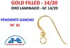 GOLD FILLED PENDIENTE GANCHO 81