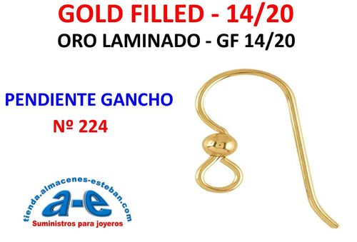 GOLD FILLED PENDIENTE GANCHO 224