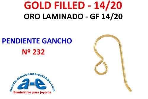 GOLD FILLED PENDIENTE GANCHO 232