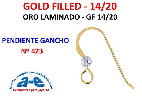 GOLD FILLED PENDIENTE GANCHO 423