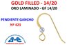 GOLD FILLED PENDIENTE GANCHO 423