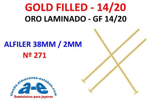 GOLD FILLED ALFILER 38MM/2MM 271 (UN)