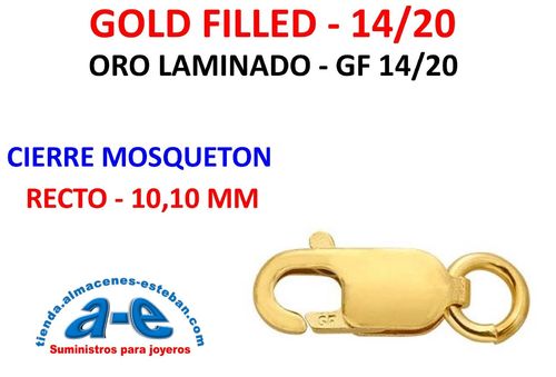 GOLD FILLED CIERRE MOSQUETON RECTO 10,10MM (UN)