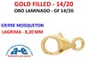 GOLD FILLED CIERRE MOSQ. LAGRIMA 8,20MM (UN)