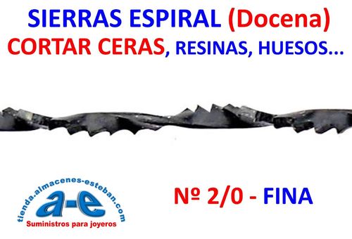 SIERRAS ESPIRAL PARA CORTAR CERAS - Nº 2/0 DOCENA