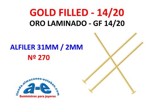 GOLD FILLED ALFILER 31MM/2MM 270 (UN)