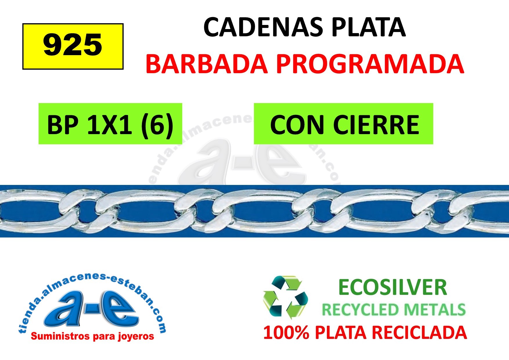 CADENAS PLATA BARBADA BP (1x1)(6)