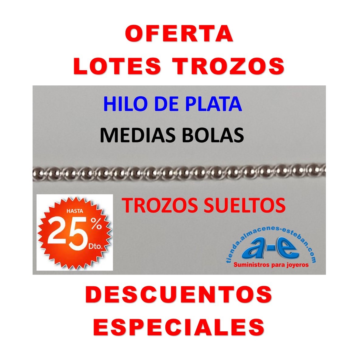 TROZOS HILO PLATA BOLAS