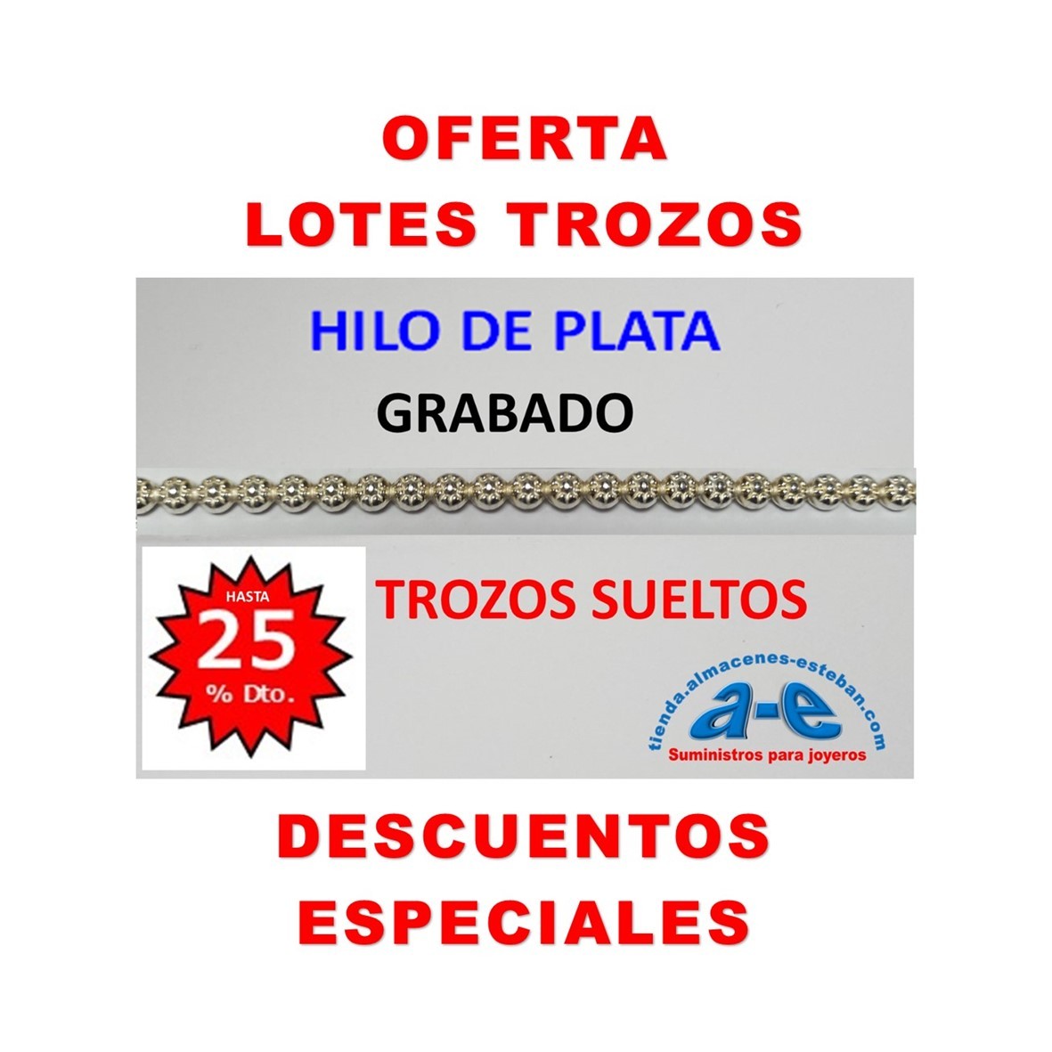 TROZOS HILO PLATA GRABADO